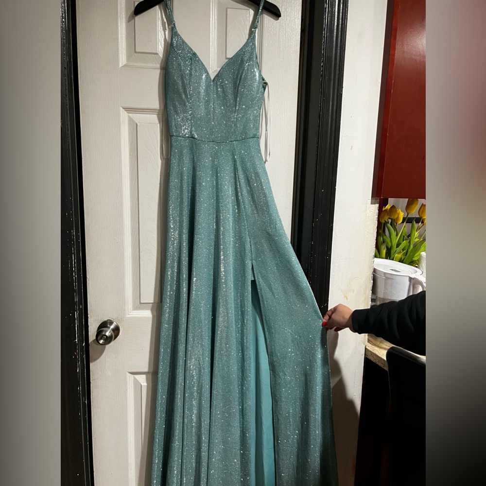 Shimmer Baby Blue Evening/ Prom Dress